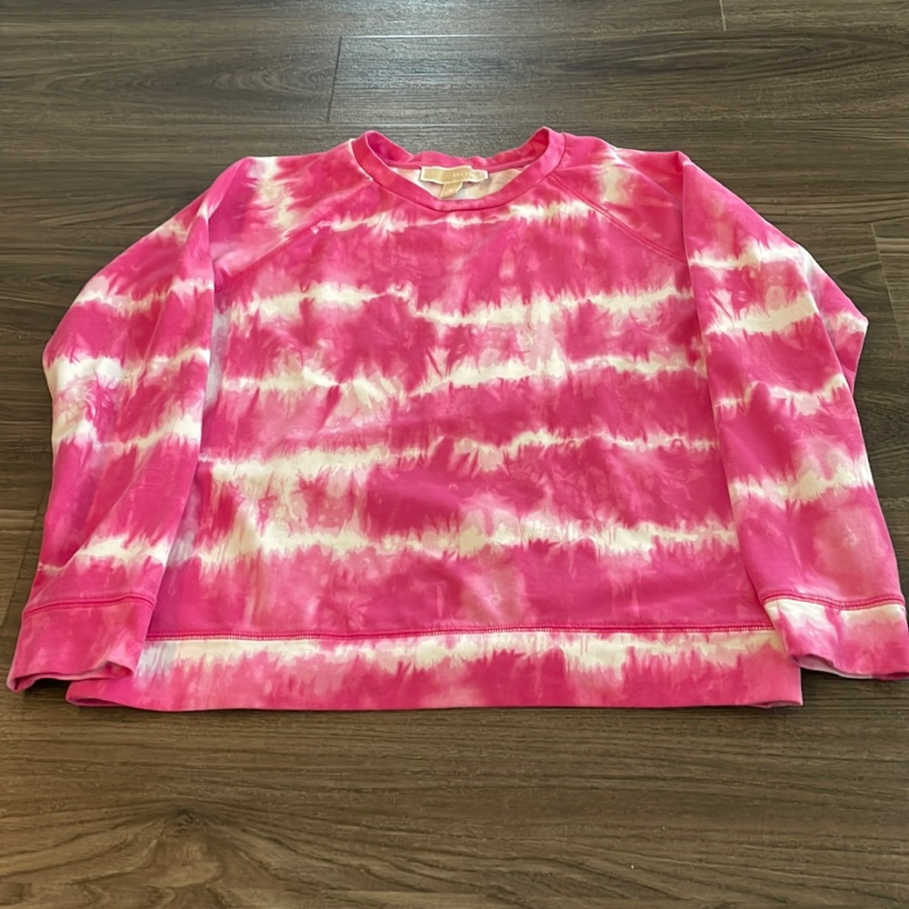 Michael Kors Pink Tie-dyed Top Size S